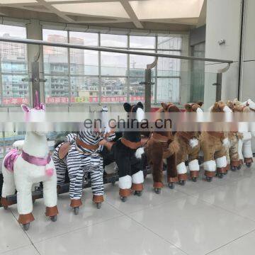 HI CE kids race game walking mechanical horses walking toys horse scooter
