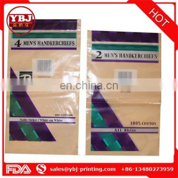 China wholesale custom printing opp plastic bag for men handkerchiefs