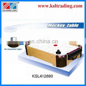 2014 Hot mini air hockey game table music,light,table top ice hockey outdoor wooden toys for sale