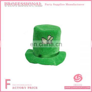 Green shamrock lucky top party hat