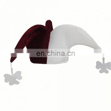 MCH-1196 Party Carnival funny wholesale adult white Jester clown Hats with clover for kids