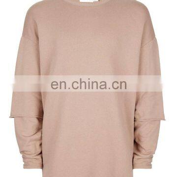 Plain sweatshirt custom logo crewneck for woman