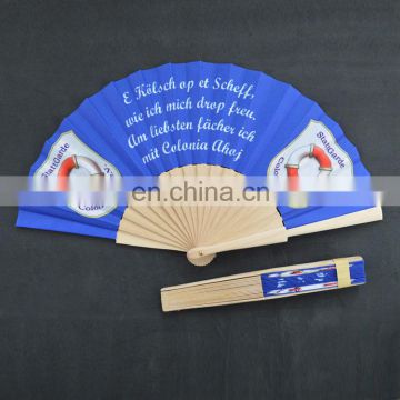 Printed Hand Fan with Wooden Frame for Promotion