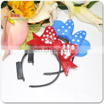 Plastic Cute Hair Hoop For Dancing led flashing light up headbands Party flashing Hair Clasp