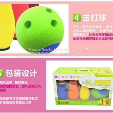 Kids NBR+EVA+PU Foam Bowling Set Soft Colorful Eco-friendly