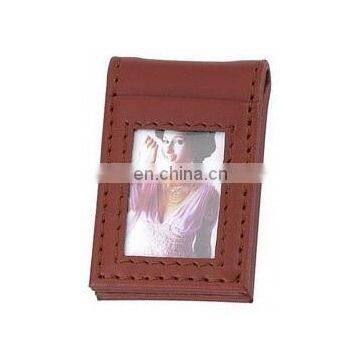 WHOLESALE LEATHER WITH PHOTO FRAME SQUARE MONEY CLIP