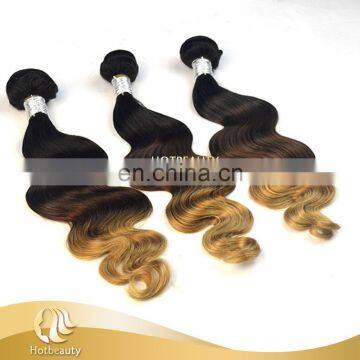 Hot Beauty New Two Omber Body Weaving Human Virgin Peruvian Hair Wave Extension With Wholesale Price photo-3