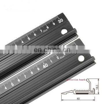 Measuring and cutting safety aluminium ruler 7.8" 11.7" 17.7" three size in choice