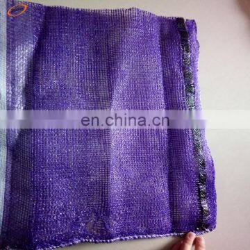 UV treated leno mono mesh bag for garlic packing, virgin material pe garlic mesh bag