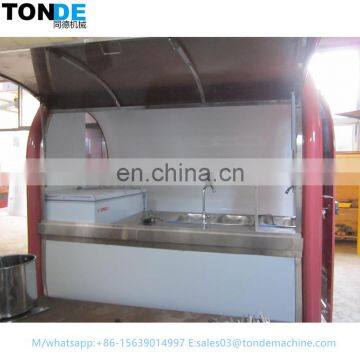 Hand push food cart with wheel for sale