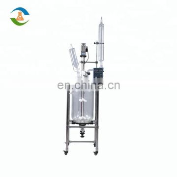 Jacketed Laboratory Tank Glass Reactors with Teflon Valve