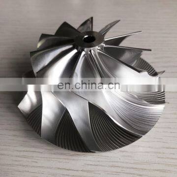 T04E 66.10/92.61mm 11+0 Blades Turbo Milling/aluminum 2618/billet Compressor Wheel for Racing photo-2