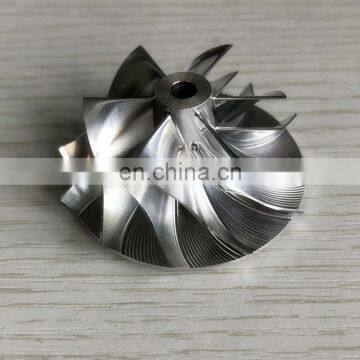 TF035 13T/TF035HL-13TK3-4.0 38.35/51.00mm 6+6 blades high performance Turbo aluminum 2618/milling/ Billet compressor wheel