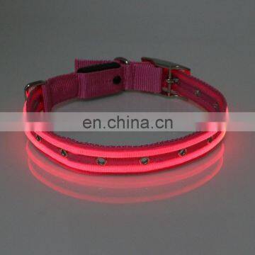 Factory Direct Pet Supplies Large and Small Luminous USB Charging Dual Fiber LED Light Dog Collar photo-3