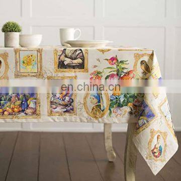 55x70in Cotton Linen Dust-Proof Table Cover for Kitchen Dining Room Party Home Tabletop Decoration photo-2