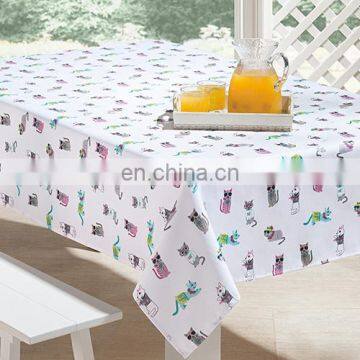 Custom printed design competitive price polyester wholesale wedding party hotel tablecloth luxury tablecloth with multi pattern