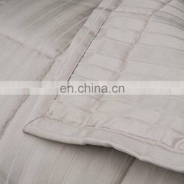 100% Cotton Sateen Woven Stripe Quilt 500 Thread Count Premium Modern Bedspread photo-3