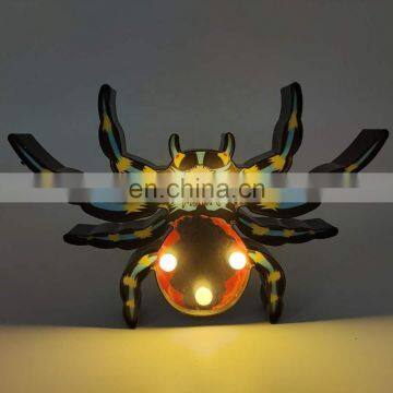 Custom Battery Operated Spider Shaped Table/Wall Lamp Night Light Marquee Lights For Halloween Decoration