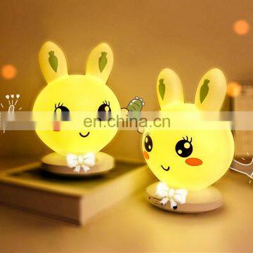Ten Levels Dimming Indoor Animal Rabbit Led Touch Lovely Children Night Light Led Usb Night Light for Bedroom photo-4