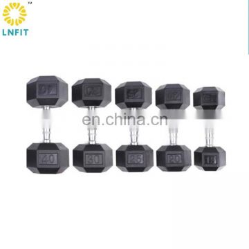 Body Fit Barbell Wholesale Hex Rubber Dumbbell Set