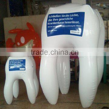 Commercial advertising inflatable model of teeth