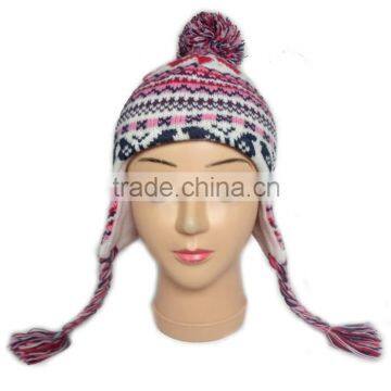 Winter Knitted protective ear cap for children