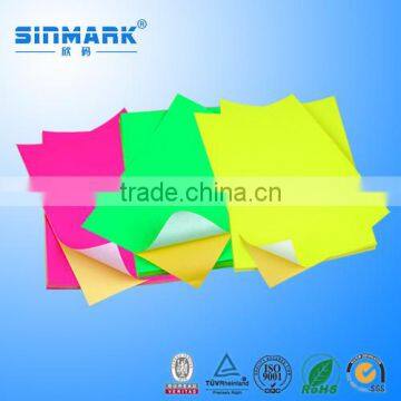 SINMARK Color Label Sticker Paper a4 Label Waterproof Sticker
