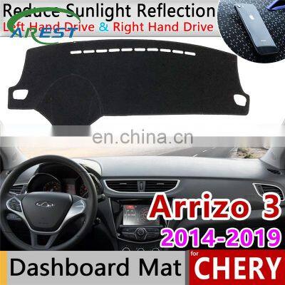 for Chery Arrizo 3 2014~2019 Anti-Slip Mat Dashboard Cover Pad Sunshade Dashmat Protect Accessories Arrizo3 2015 2016 2017 2018