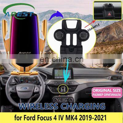 Car Mobile Phone Holder for Ford Focus 4 IV MK4 2019 2020 2021 GPS Stand Bracket Rotatable Support Accessories for iphone Huawei