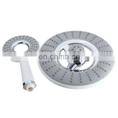 LED light white ABS plastic multi-functional huge rain overhead shower and handheld shower head