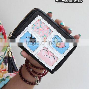 Mixed Colorful Purse Handbang for Women Cartera Billetera Para Dama Design With Cartoon Giraffi photo-5