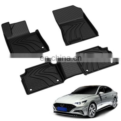 2020 Custom Logo All Weather Winter Waterproof Anti Slip Snow Bacterial Design Tpe Car Mats Floor Mat For Hyundai Sonata//