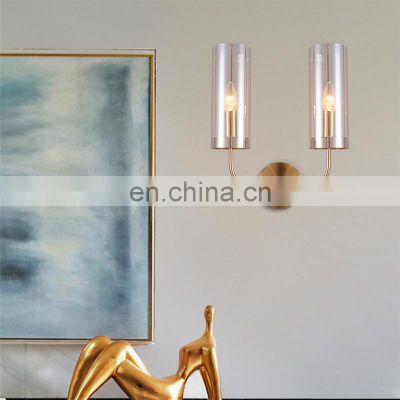 Modern Double Heads Creative Simple Wall Lamp Decoration Minimalist LED Square Glass Wall Lamp