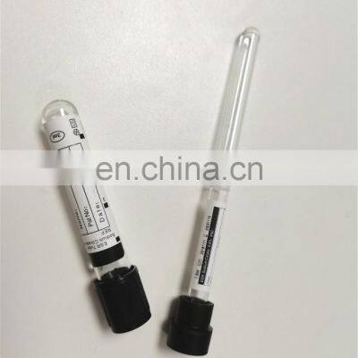 Black Cap Plasma Blood Collection Tube PET and Glass Material 1.6ml ESR Tube photo-5