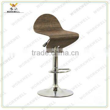 WorkWell Stainless Steel Wooden Swivel Bar Stools(Kw-B2149) photo-2