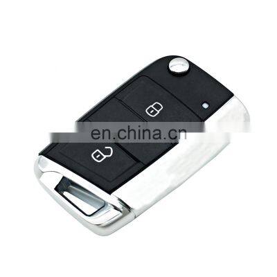 3 Buttons Flip Remote Cover Car Key Shell Housing Blank For VW MK7 Golf 7 Skoda Octavia Seat Passat Skoda Leon Auto Key photo-5