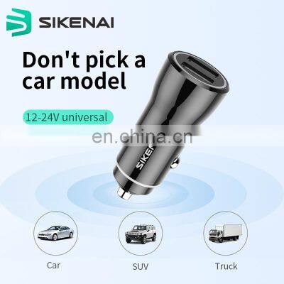 Sikenai Charger Dual USB Output 2 Port LED Night Light Fast USB Car Charger Adapter photo-4