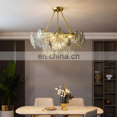 2022 New Design Glass Chandelier Luxury Personality Living Room Restaurant Hotel Indoor LED Pendant Light