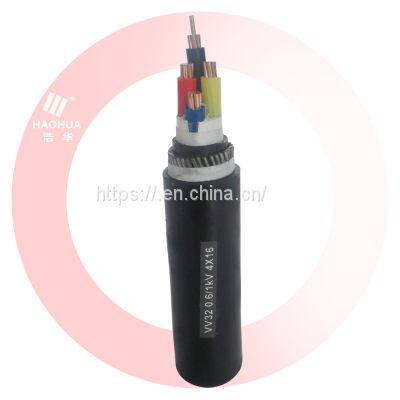 Copper or Aluminum Conductor PVC SWA XLPE Low Voltage Power Cable 4 Core 25mm2 Underground Armored Cable photo-2