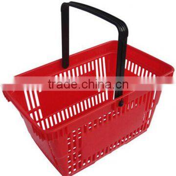 All Plastic Material Shopping Bakset with Single Handle Plastic Supermarket Basket