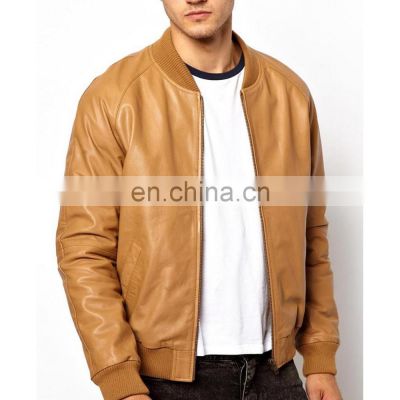 New Arrival Genuine Leather Bomber jacket for men