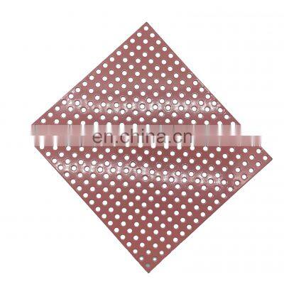Powder Coating Perforated Metal Mesh Facade Cladding Mesh