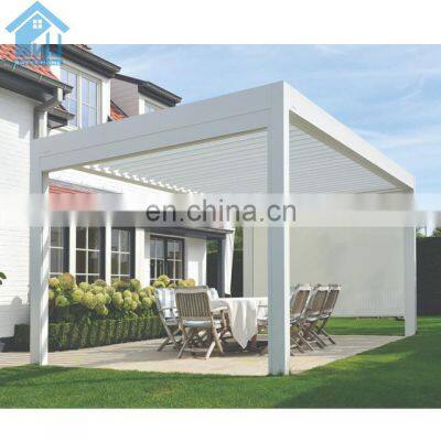 sunshade rainproof operable garden round metal gazebo