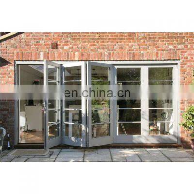 Australian standards double glazing lowes bi fold door/Accordion aluminum glass patio exterior bifold doors /bi-fold door