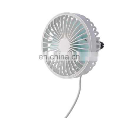 Hot Selling USB Mini Car Fan Clip Vehicle Design with Warm Night Light