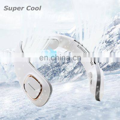 Rechargeable Personal Hands Free Bladeless Neck Fan Wearable Portable Air Cooler Cooling Neck Fan