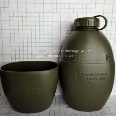 China Supplier Color Plastic Water Bottle Green Canteen for Sale