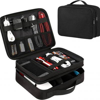 Electronics Organizer Travel Case, Water Resistant Cable Organizer Bag