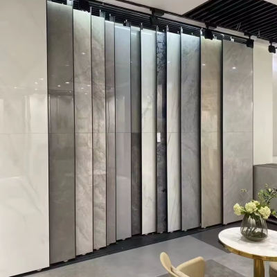 Metal Porcelain Rack Showroom Displays Slab Tile Display With High Quality Custom