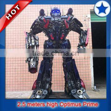 iron sculpture 2.5 meters high Optimus Prime stage effect flame projector